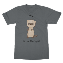Load image into Gallery viewer, My Ferret is My Therapist (Black) Classic Adult T-Shirt