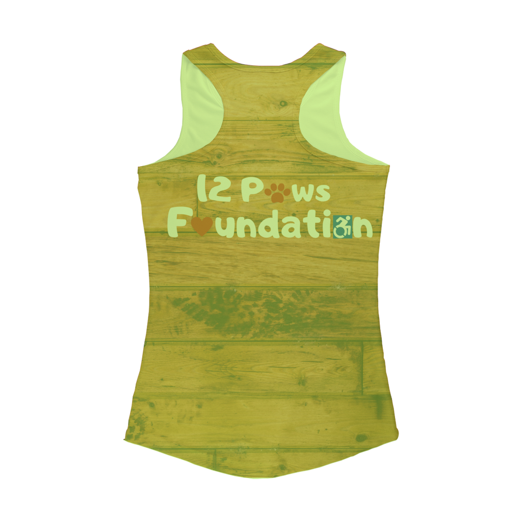 Knock on Wood 12 Paws Pattern Women Performance Tank Top