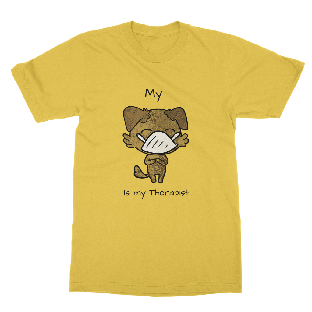 (Black) My ?? is My Therapist Classic Adult T-Shirt