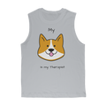 (Black) My Dog is my Therapist Classic Adult Muscle Top