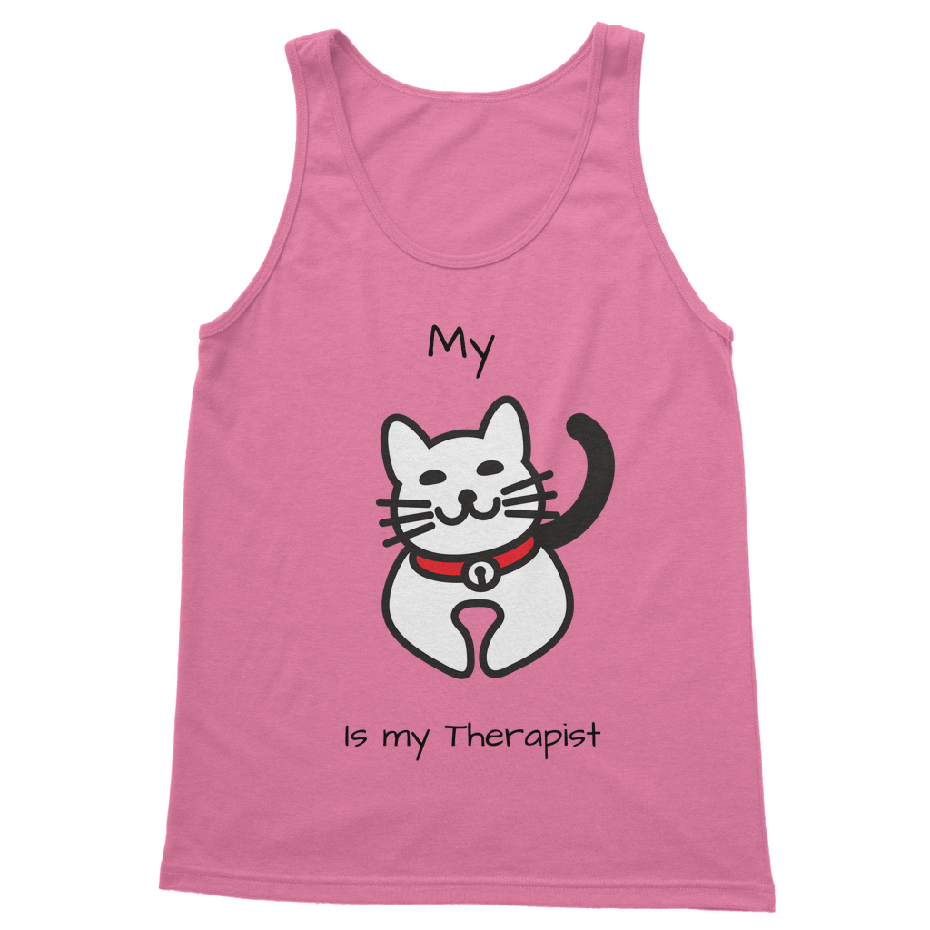 (Black) My Cat is My Therapist Classic Women's Tank Top