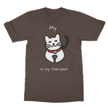 Load image into Gallery viewer, My Cat is My Therapist (White) Classic Adult T-Shirt