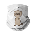 My Ferret is My Therapist (Black) Sublimation Neck Gaiter