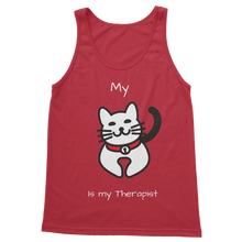 Load image into Gallery viewer, My Cat is My Therapist (White) Classic Women&#39;s Tank Top