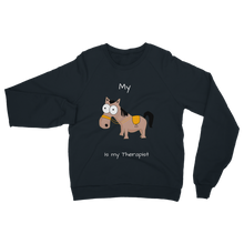 Load image into Gallery viewer, My Crazy Horse is my Therapist (White) Classic Adult Sweatshirt
