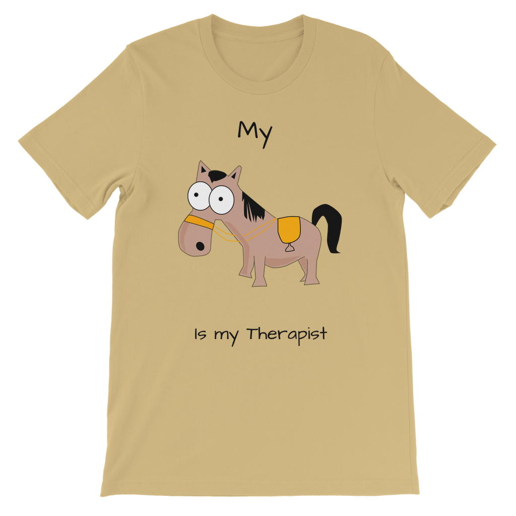 My Crazy Horse is My Therapist (Black) Classic Kids T-Shirt