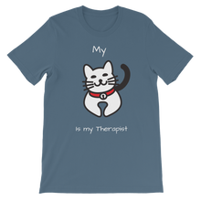 Load image into Gallery viewer, My Cat is My Therapist (White) Classic Kids T-Shirt