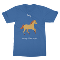 My Horse is My Therapist (White) Classic Adult T-Shirt