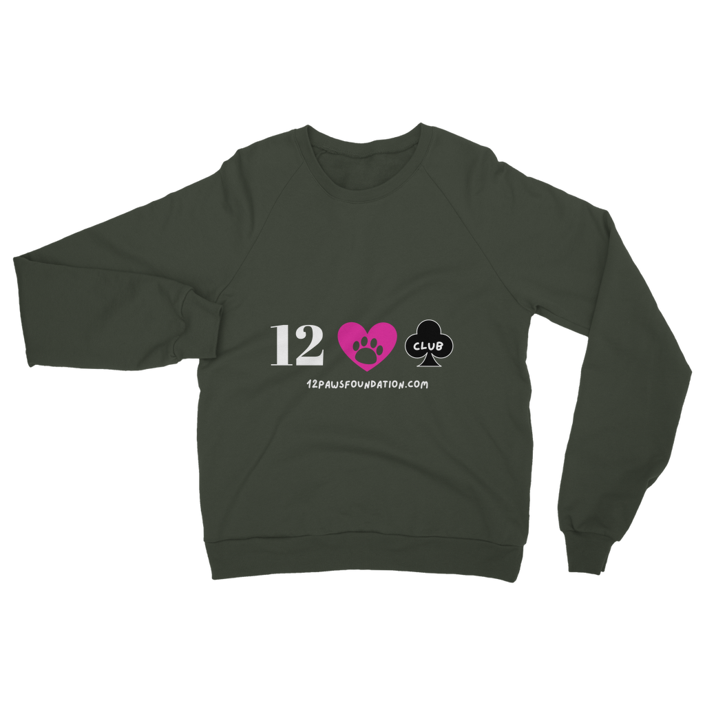 12 Paws Club (White Lettering) Classic Adult Sweatshirt