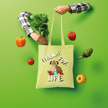Load image into Gallery viewer, (White Lettering) Friends Fur Life Shopper Tote Bag