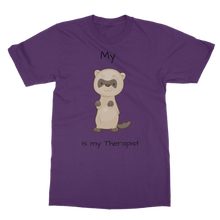 Load image into Gallery viewer, My Ferret is My Therapist (Black) Classic Adult T-Shirt