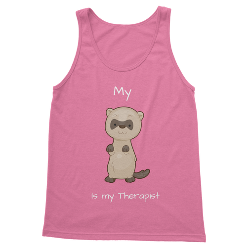 My Ferret is My Therapist (White) Classic Women's Tank Top