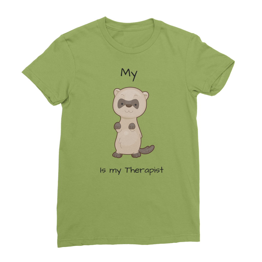 My Ferret is My Therapist (Black) Classic Women's T-Shirt