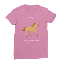 Load image into Gallery viewer, My Horse is My Therapist (White) Classic Women&#39;s T-Shirt