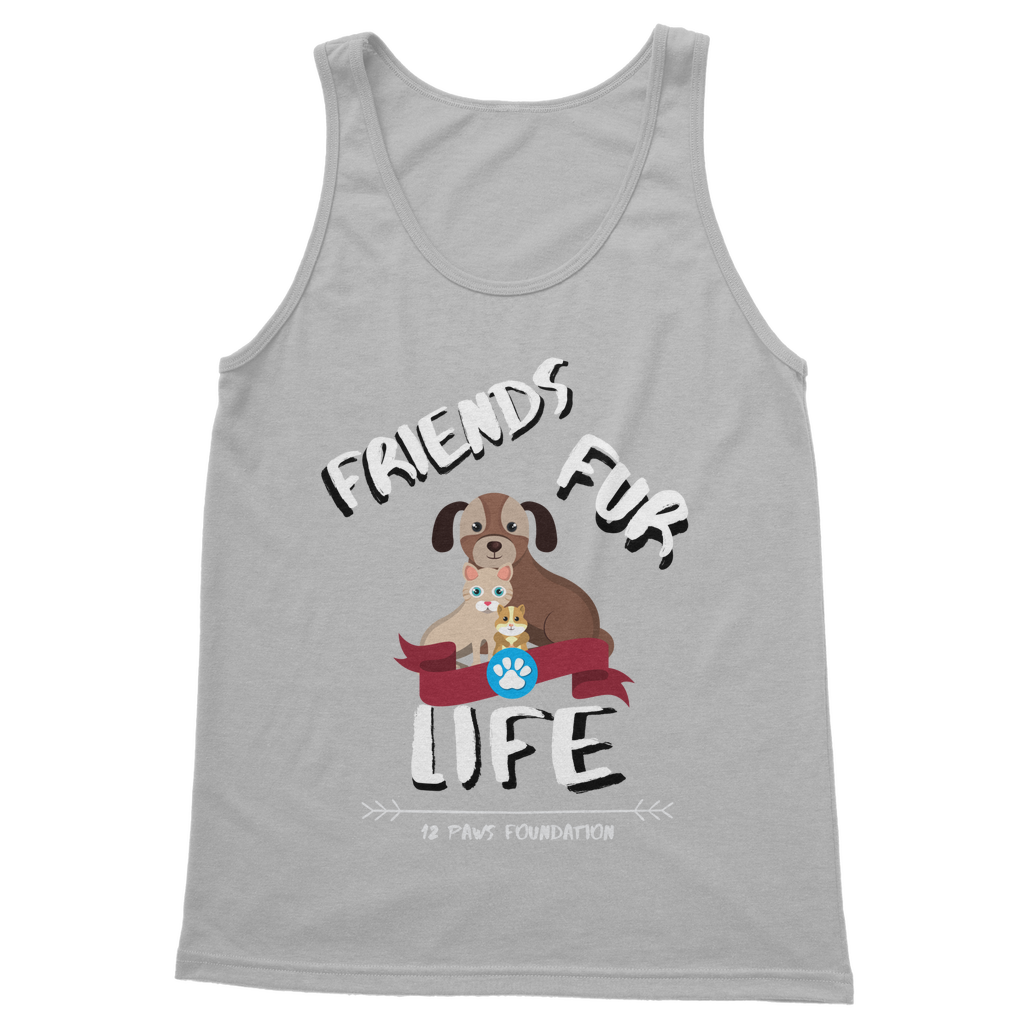 (White Lettering) Friends Fur Life Classic Women's Tank Top