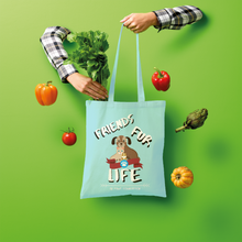 Load image into Gallery viewer, (White Lettering) Friends Fur Life Shopper Tote Bag