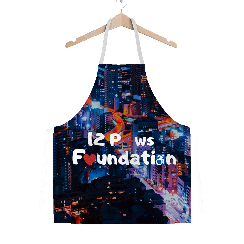 12 Paws Night Lights Pattern Classic Sublimation Adult Apron