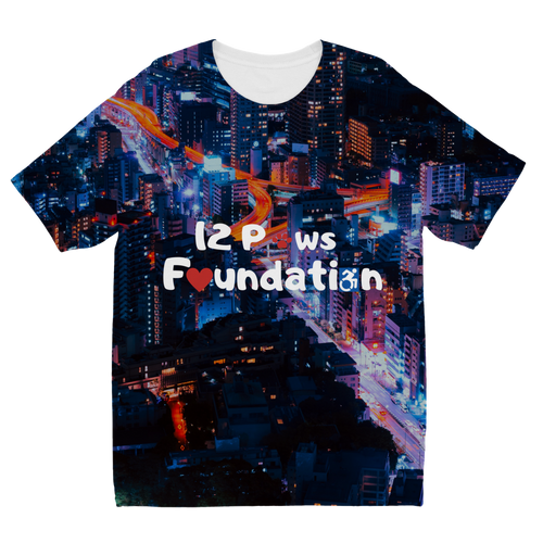 12 Paws Night Lights Pattern Sublimation Kids T-Shirt