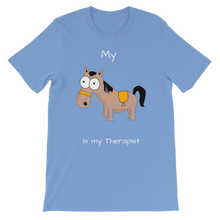 Load image into Gallery viewer, My Crazy Horse is my Therapist (White) Classic Kids T-Shirt