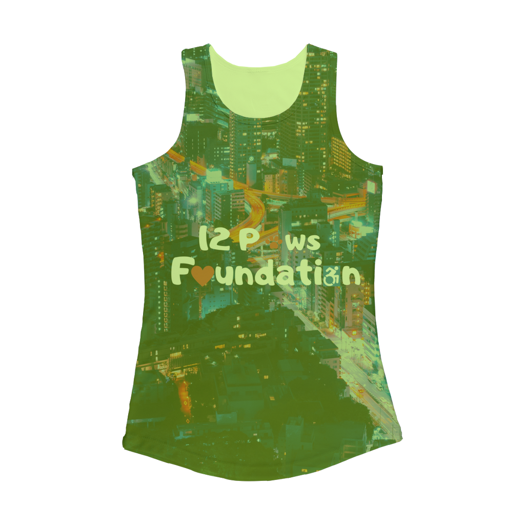 12 Paws Night Lights Pattern Women Performance Tank Top