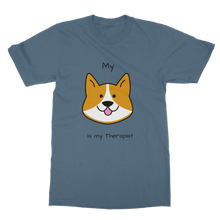 Load image into Gallery viewer, (Black) My Dog is my Therapist Classic Heavy Cotton Adult T-Shirt