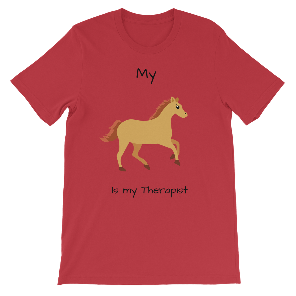 My Horse is My Therapist (Black) Classic Kids T-Shirt
