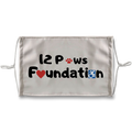 (Black Lettering) 12 Paws Foundation Sublimation Face Mask