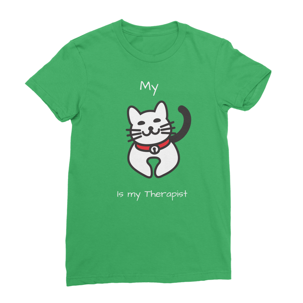 My Cat is My Therapist (White) Classic Women's T-Shirt