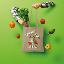 Load image into Gallery viewer, (White Lettering) Friends Fur Life Shopper Tote Bag