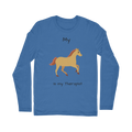 My Horse is My Therapist (Black) Classic Long Sleeve T-Shirt