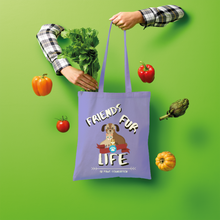 Load image into Gallery viewer, (White Lettering) Friends Fur Life Shopper Tote Bag