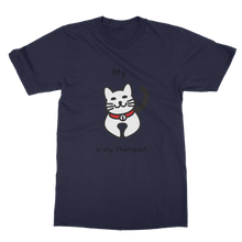 Load image into Gallery viewer, (Black) My Cat is My Therapist Classic Adult T-Shirt