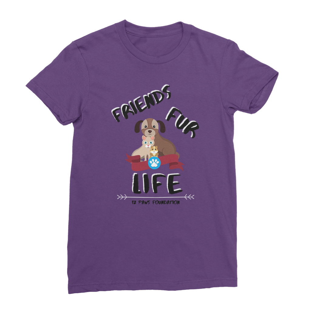 (Black Lettering) Friends Fur Life Classic Women's T-Shirt