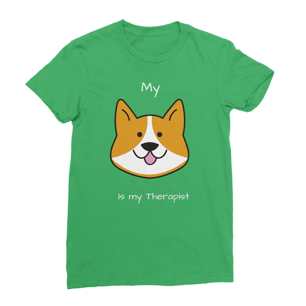 My Dog is My Therapist (White) Classic Women's T-Shirt