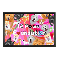 (Pink) 12 Paws Pattern Mask Sublimation Doormat