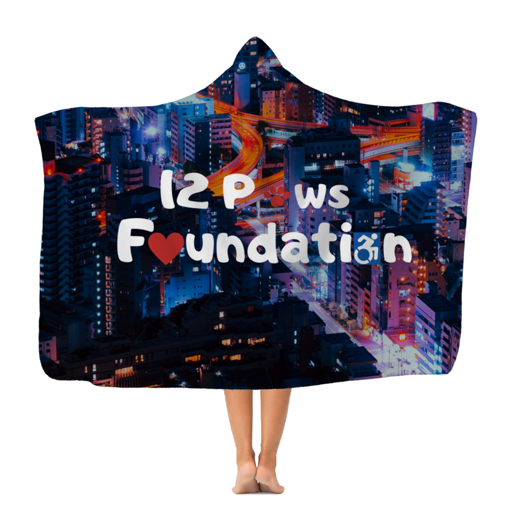 12 Paws Night Lights Pattern Classic Adult Hooded Blanket