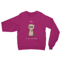 My Ferret is My Therapist (White) Classic Adult Sweatshirt