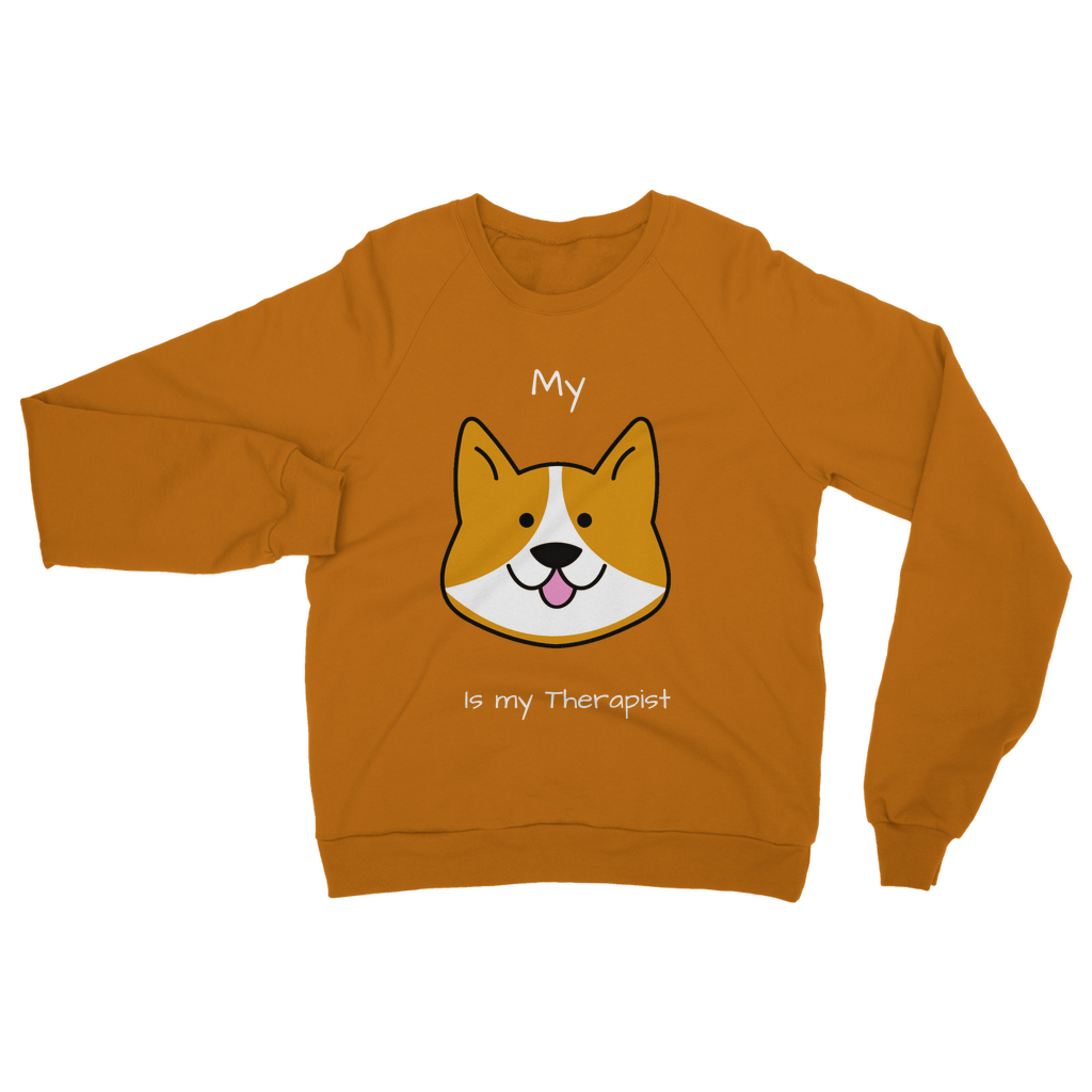 My Dog is My Therapist (White) Classic Adult Sweatshirt