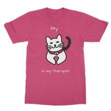 Load image into Gallery viewer, My Cat is My Therapist (White) Classic Adult T-Shirt