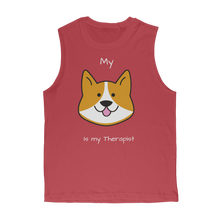 Load image into Gallery viewer, My Dog is My Therapist (White) Classic Adult Muscle Top