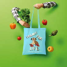 Load image into Gallery viewer, (White Lettering) Friends Fur Life Shopper Tote Bag