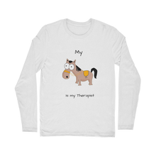 Load image into Gallery viewer, My Crazy Horse is My Therapist (Black) Classic Long Sleeve T-Shirt