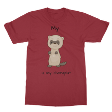 Load image into Gallery viewer, My Ferret is My Therapist (Black) Classic Adult T-Shirt
